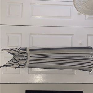 Blue and white pant leg romper